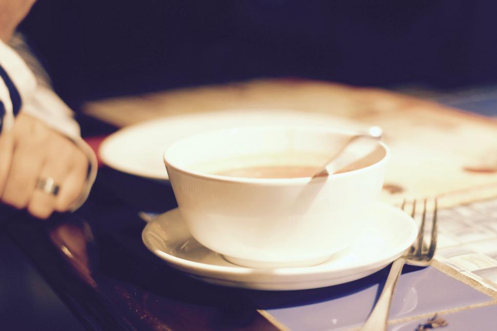 Free Image of Bowl of Soup in restaurant  