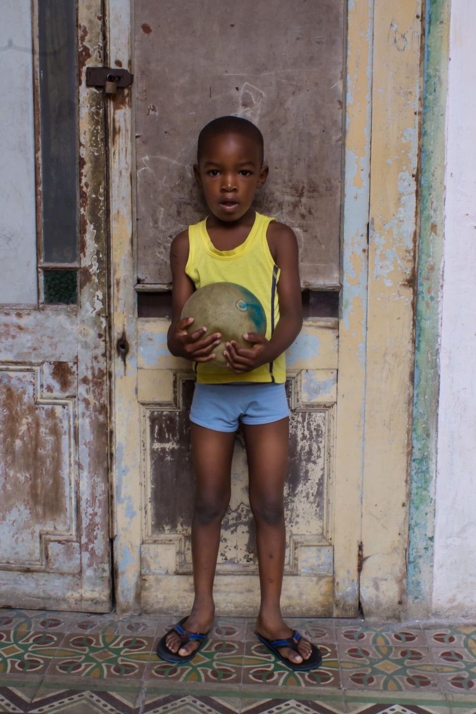 Free Stock Photo of African Child With Ball | Download Free Images and