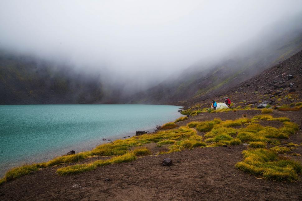Free Image of Sea fog on the mountain hills  