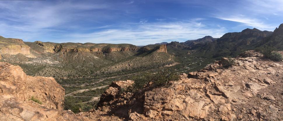 Free Image of Panoramic View of Mountains and Sky  