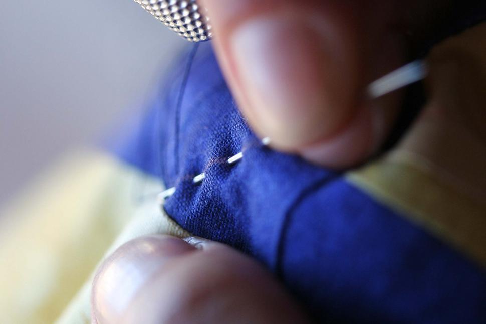Free Image of Close Up of Person Wearing Blue Shirt 