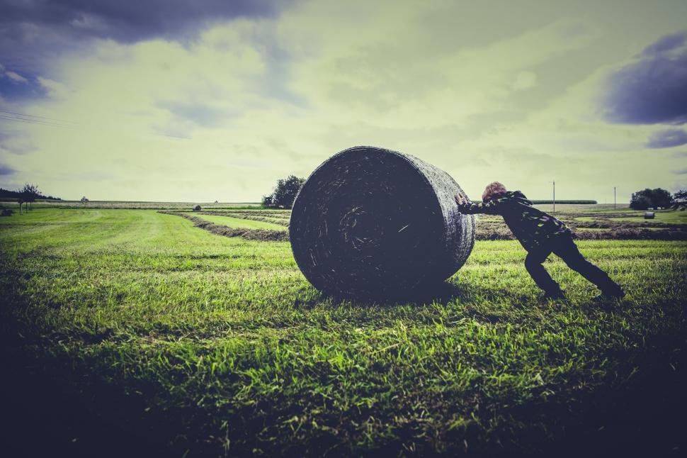 Free Image of Bale of Hay 