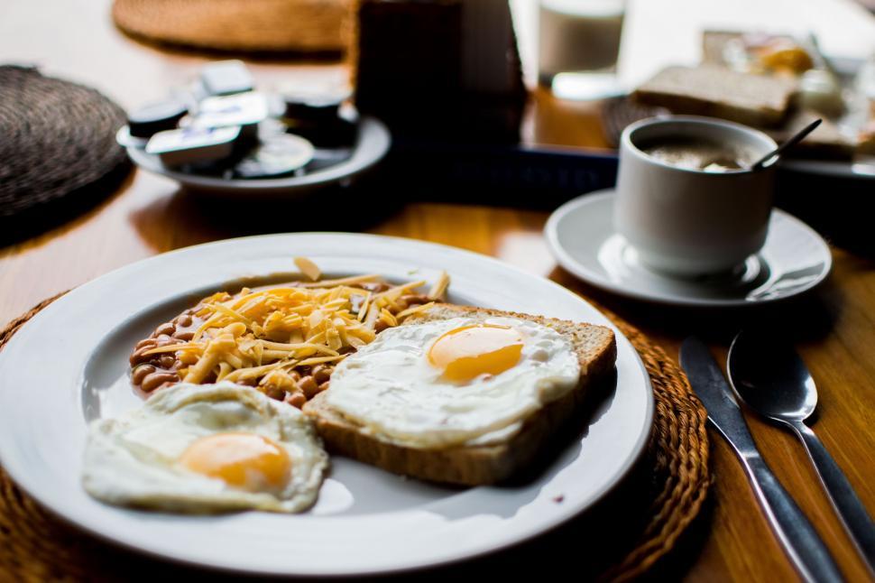 Free Image of Beans and Fried Eggs  