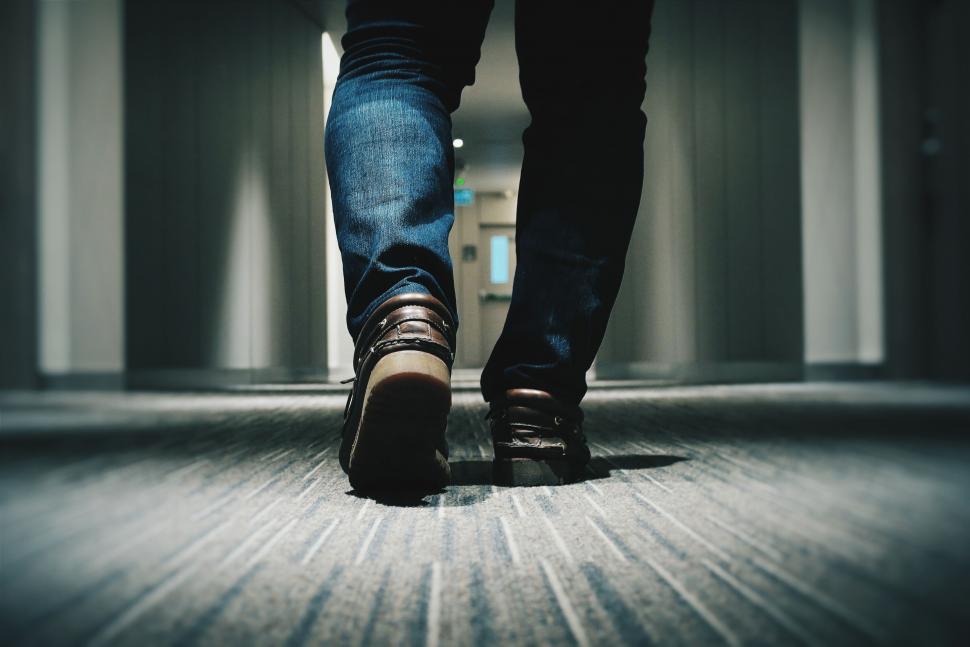 Free Image of Walking in Denim  