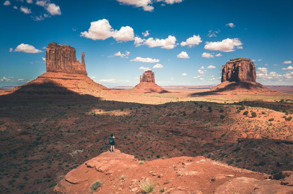 Free Image of Woman Hiker and Arizona Mountains  