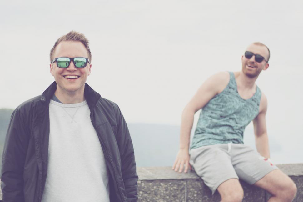 Free Image of Male Friends in Sunglasses  