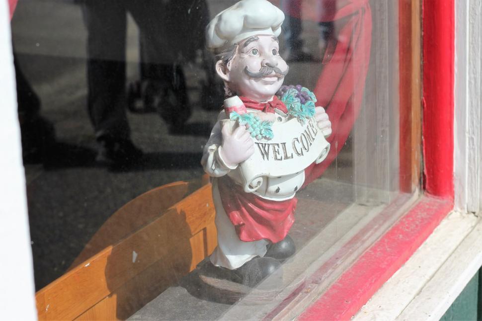 Free Image of Chef Welcome Toy at restaurant  