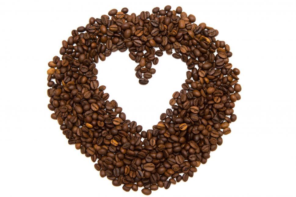 Free Image of Heart of Coffee Beans  