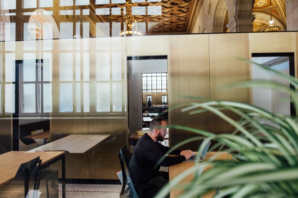 Free Image of Young Man Working on Computer  