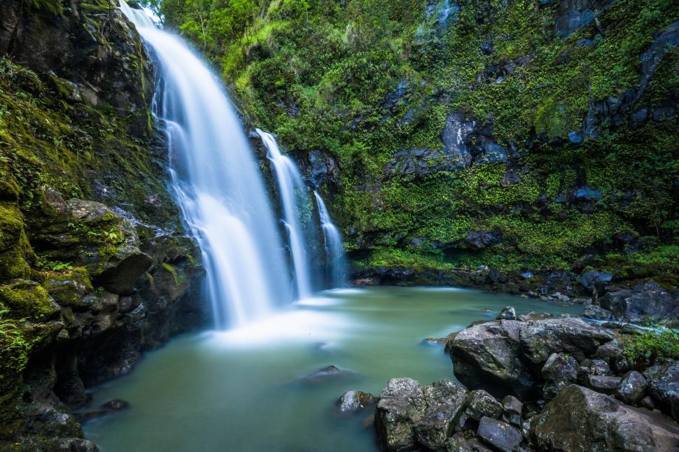 Free Image of Waterfall Mountain  