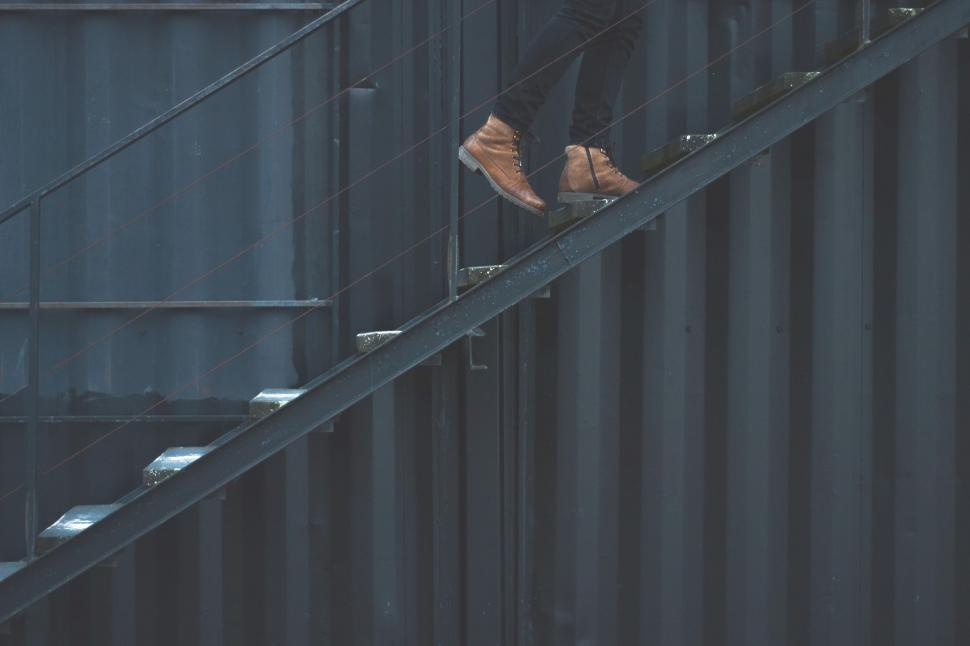 Free Image of Boots on Stairs  