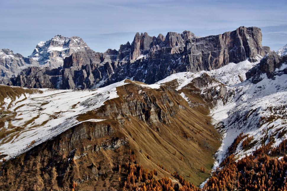Free Image of Day View of Snow Mountains  