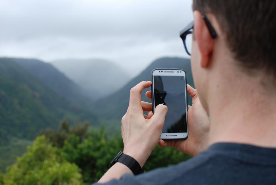Free Image of Mountain Photography with phone  