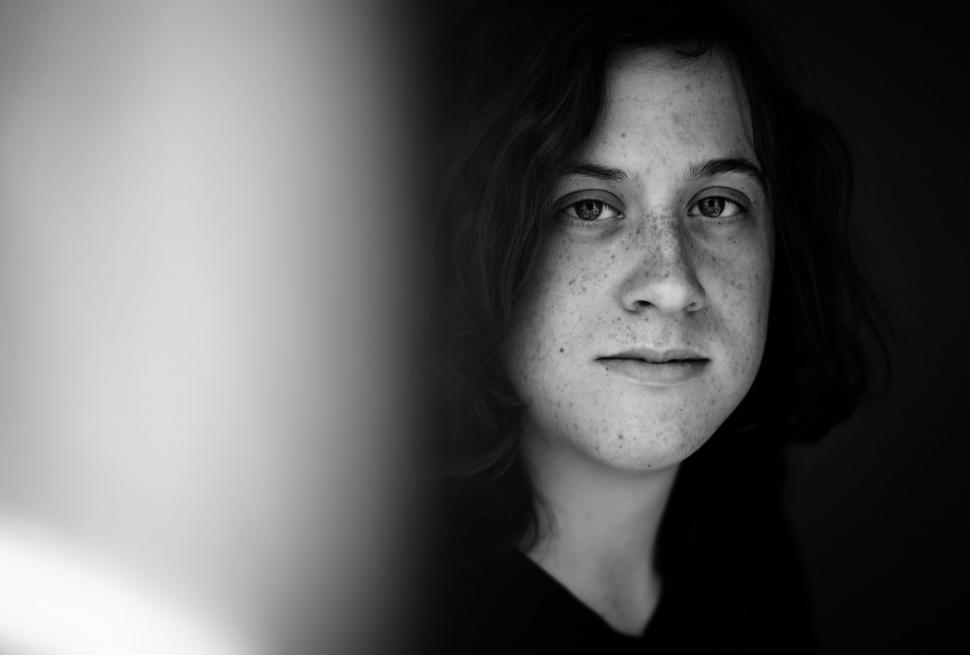 Free Image of Woman with Freckles - eye contact  