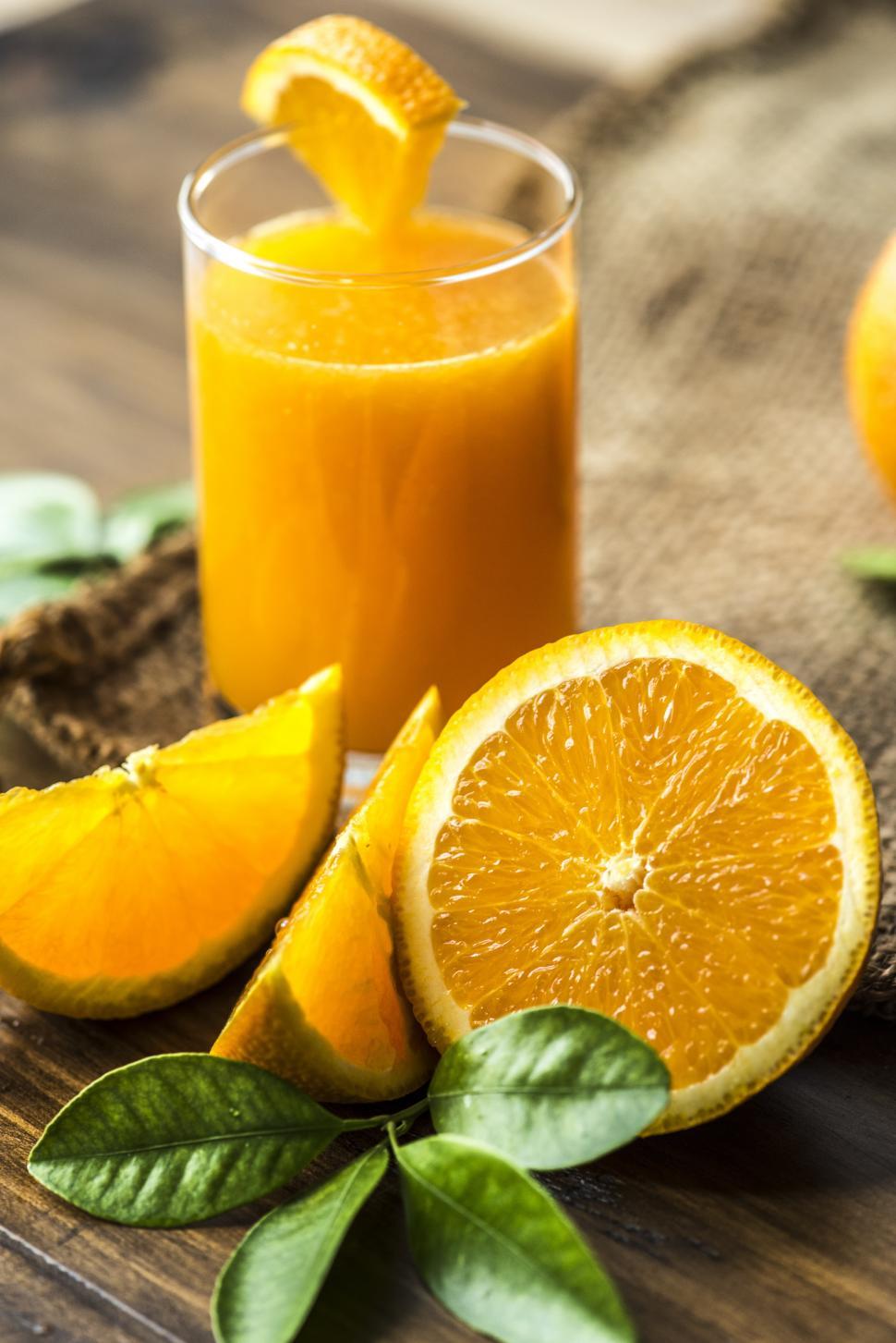 Free Image of Close up of orange slices 