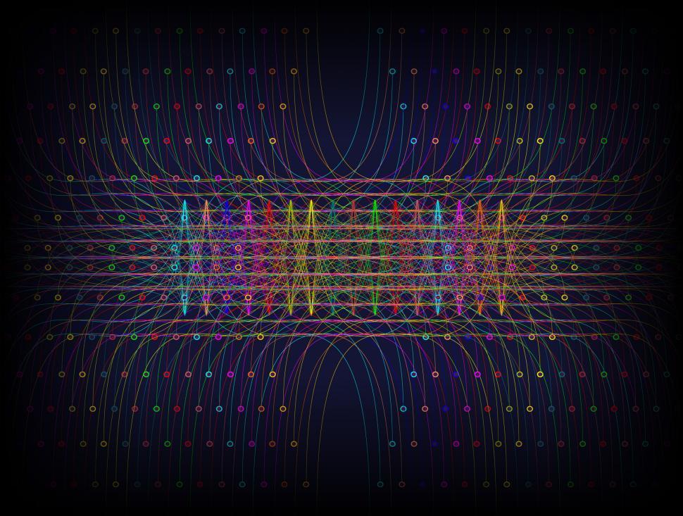 Free Image of Abstract Background - Regular Curved Lines 