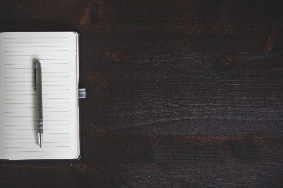 Free Image of Notebook and Pen  