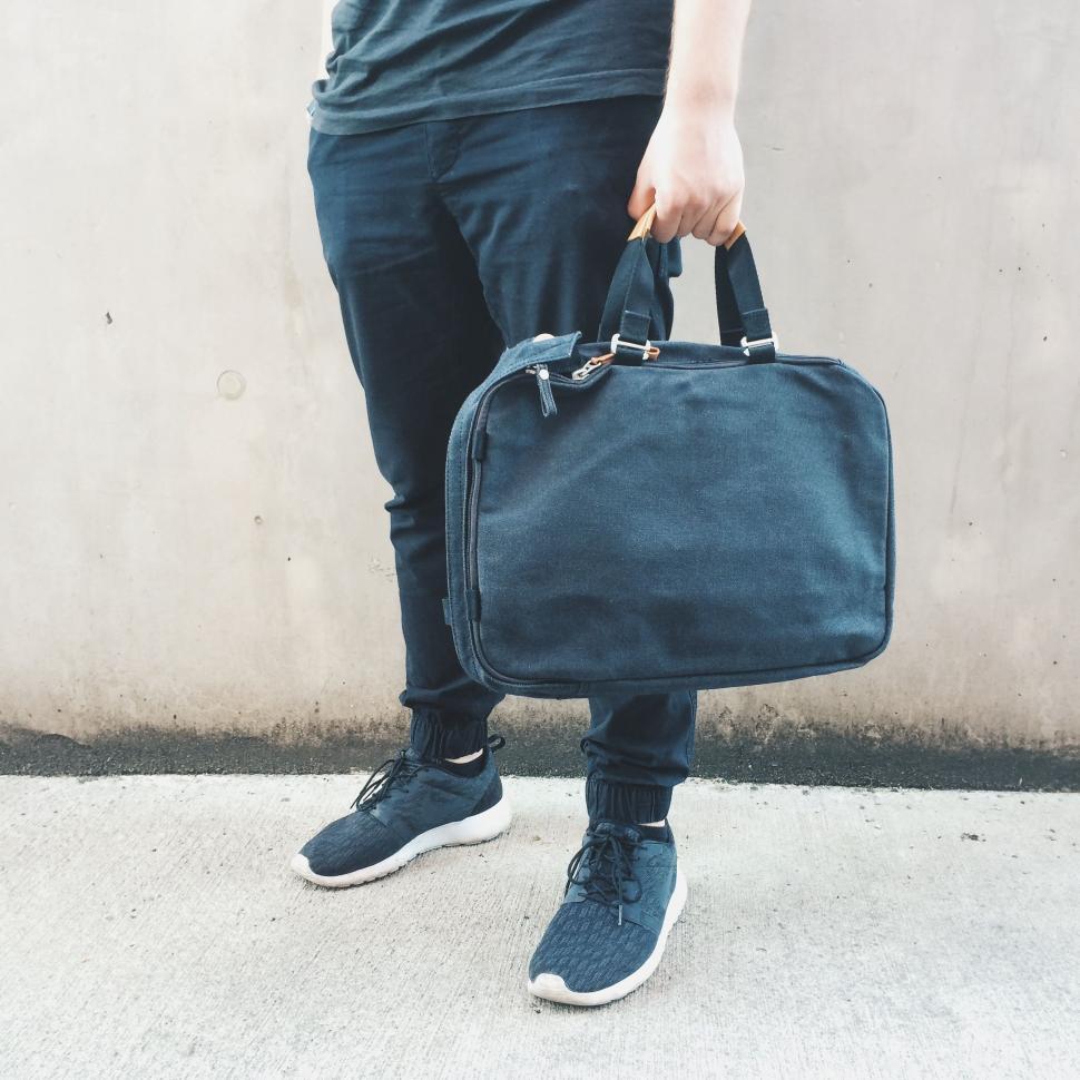 Free Image of Standing Man with Bag 