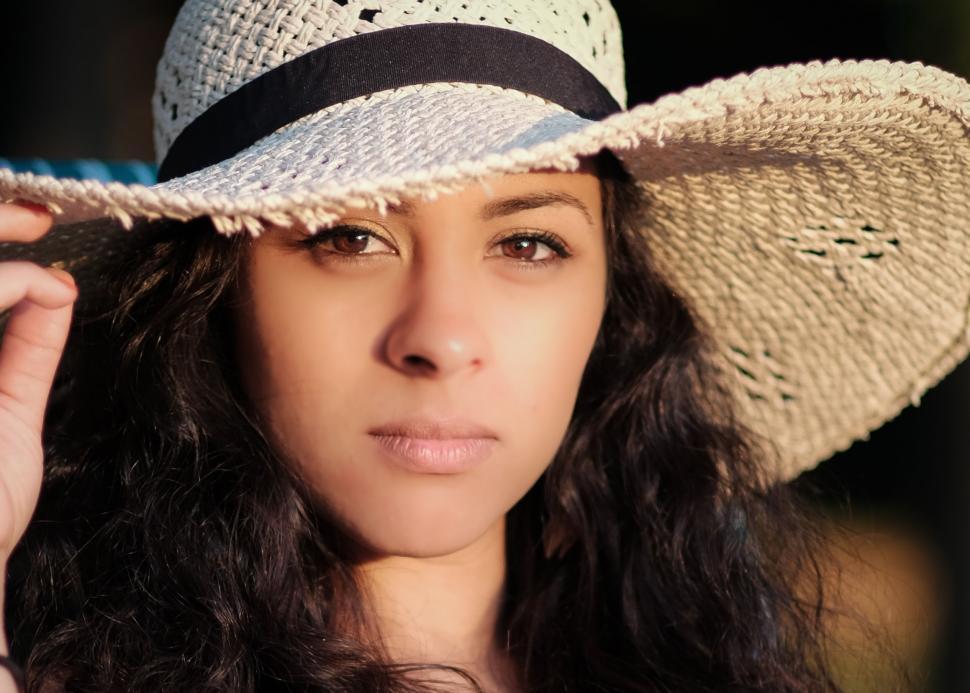 Free Image of Portrait of Woman in Hat  