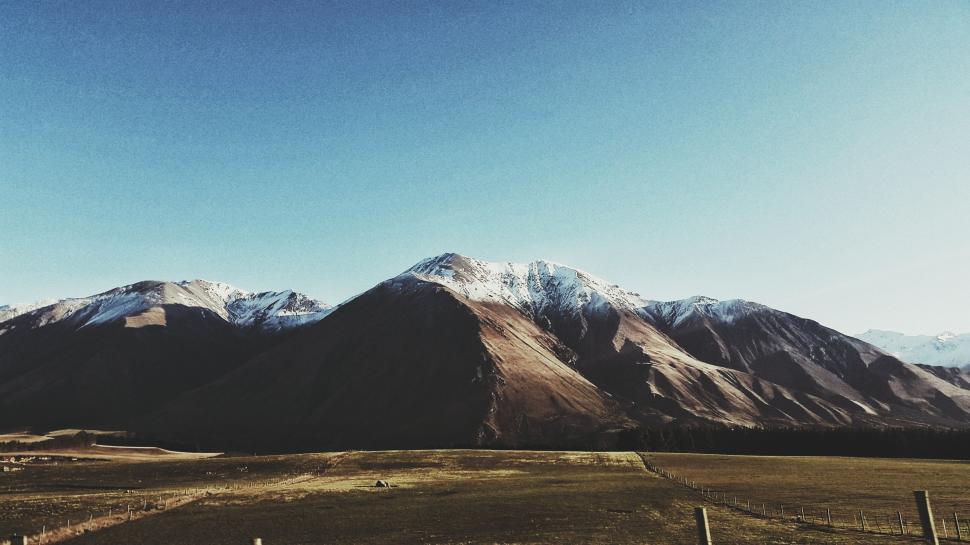 Free Image of Road and Snow Mountains  