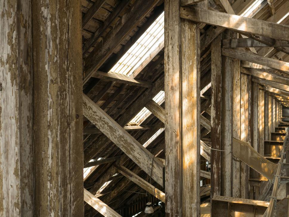 Free Image of Wood Structure of House  