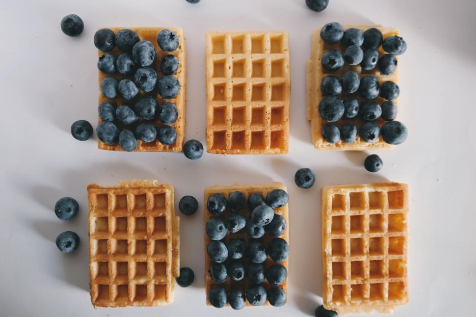 Free Image of Blueberry Waffle  