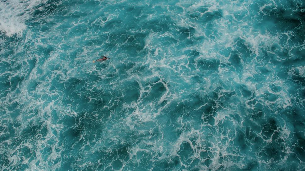 Free Image of Surfer in Ocean 