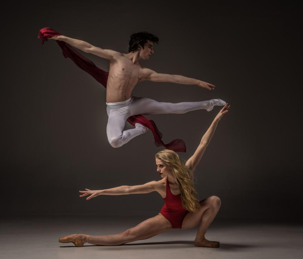 Couple of Dancers in Ballet Position in Studio, People Stock Footage ft.  action & adult - Envato Elements