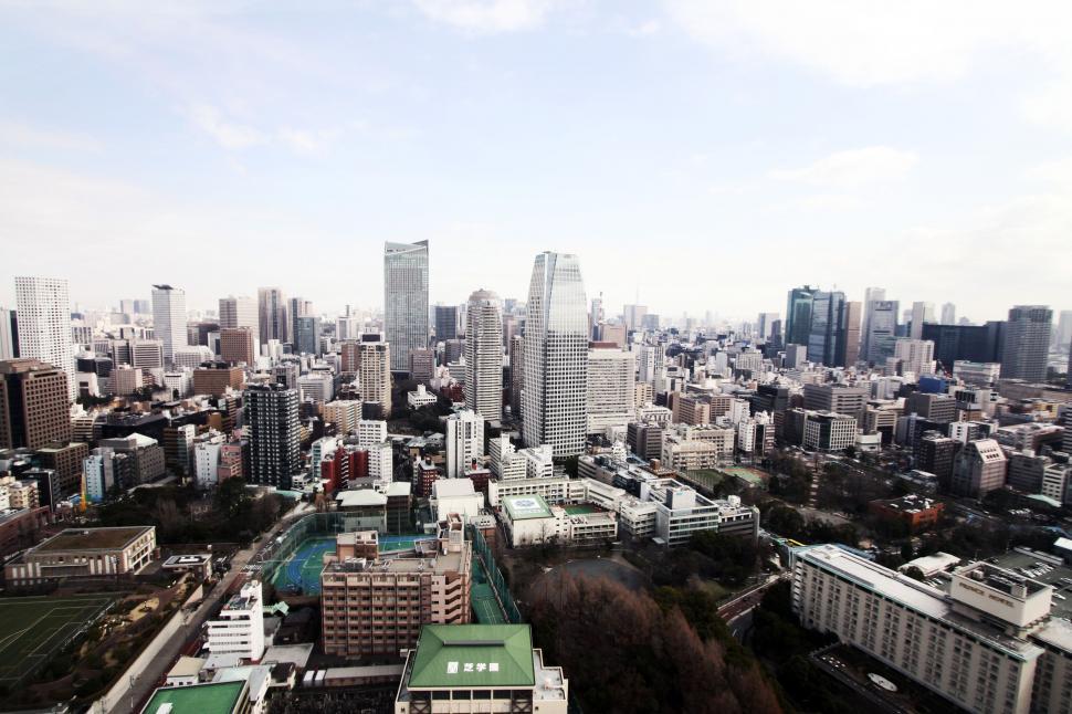 Free Image of Skyscrapers and blue sky  
