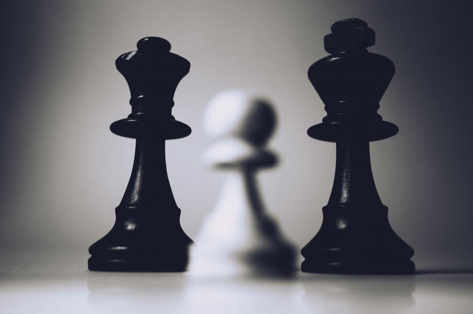 Monochrome Photo of Chess Pieces · Free Stock Photo