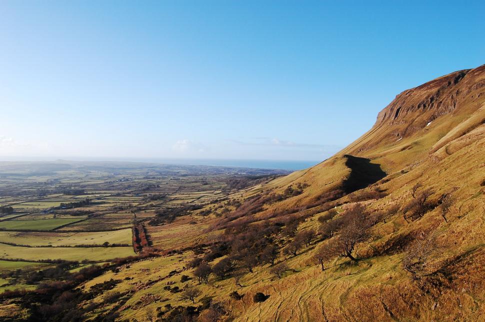 Free Image of Mountain Valley with Blue Sky  