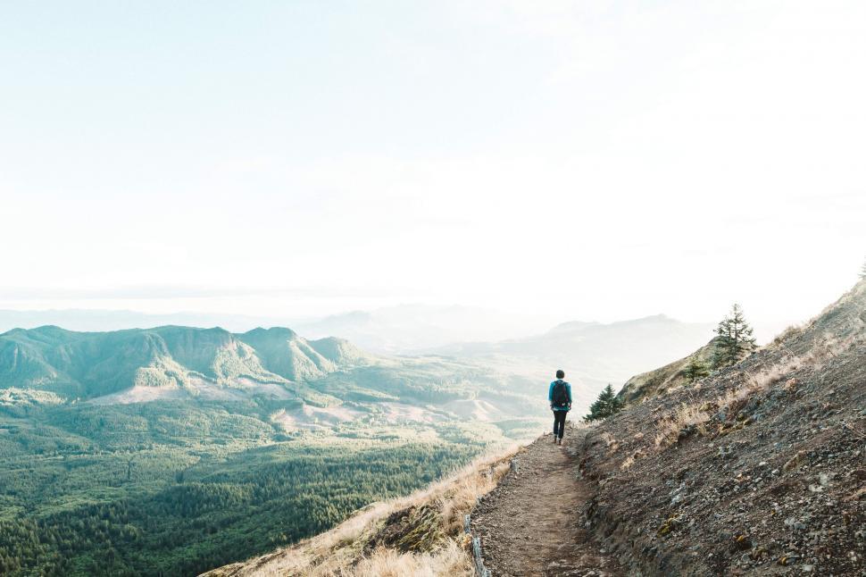 Free Image of Man on Mountain 