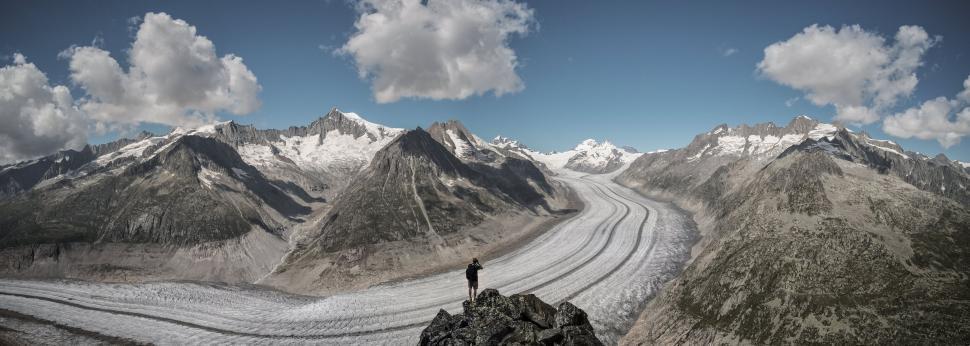 Free Image of Snow Capped Mountains and Road  