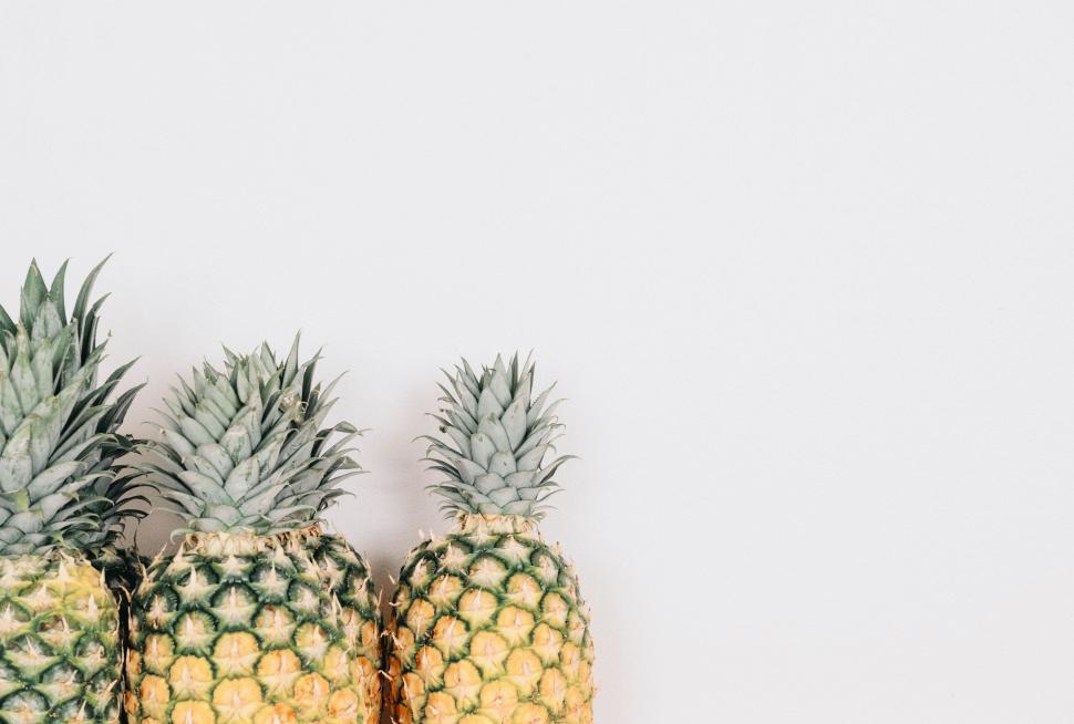 Free Image of Three Pineapple  