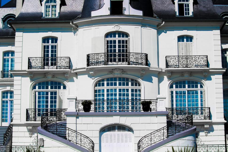Free Image of House with windows and balconies  