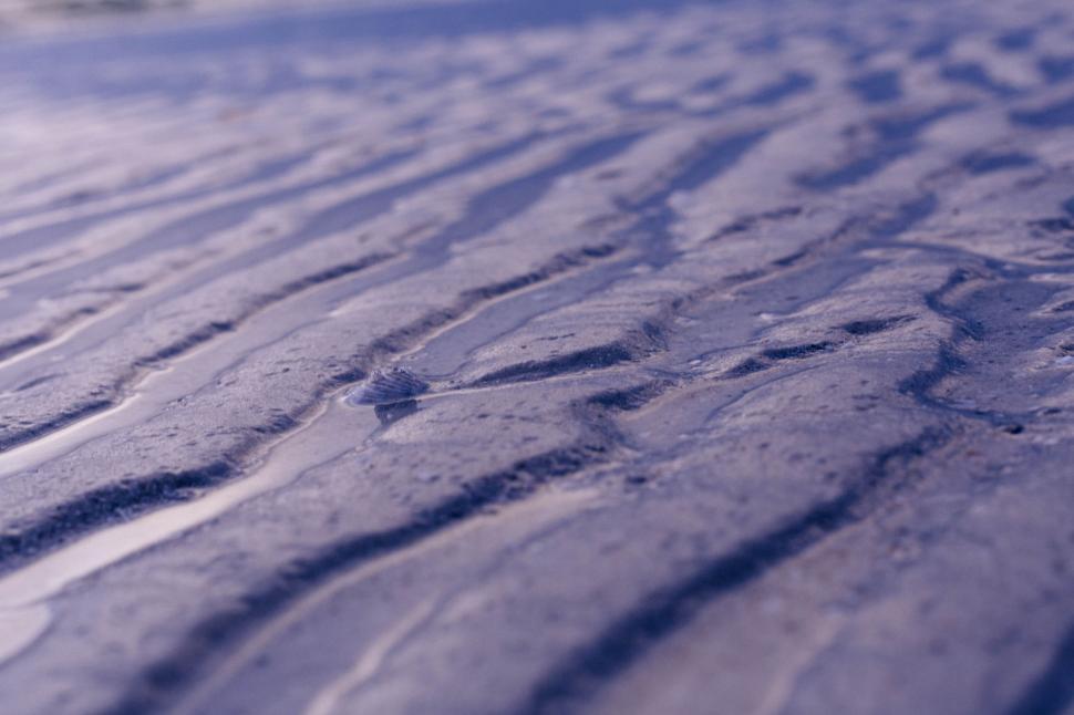 Free Image of Sand ripples with water  