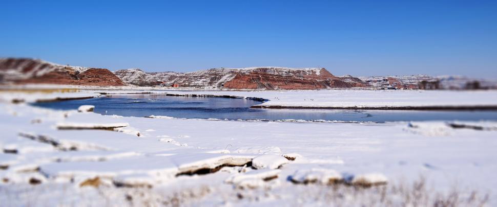 Free Image of Snow Mountains and Blue Sky  