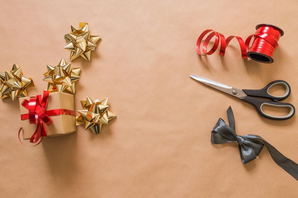 Free Stock Photo of Gift packing for Christmas