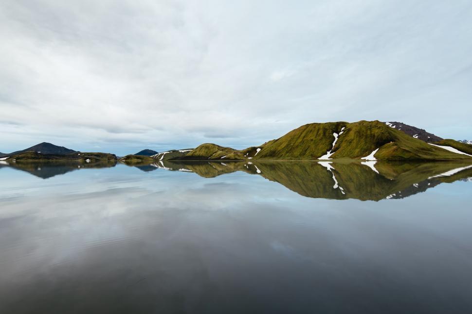 Free Image of Lake, Mountains and Clouds  
