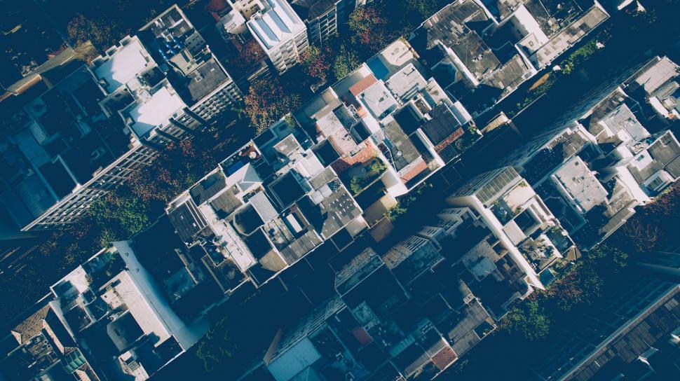 Free Image of Top view of City Houses  