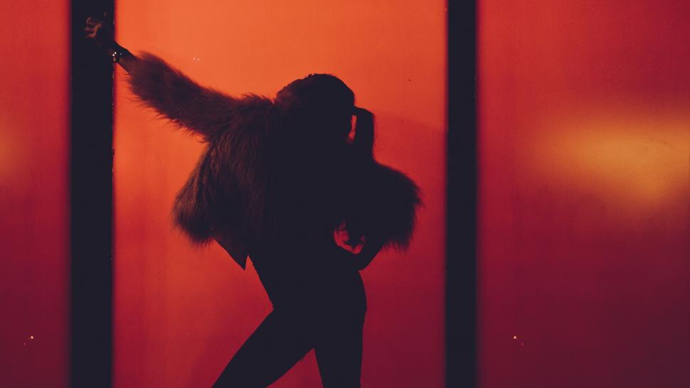 Free Image of Silhouette of Woman Dancer on Stage  