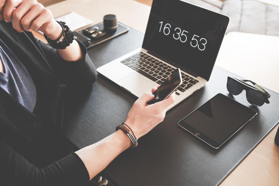 Free Image of Laptop, Tablet and Sunglasses  