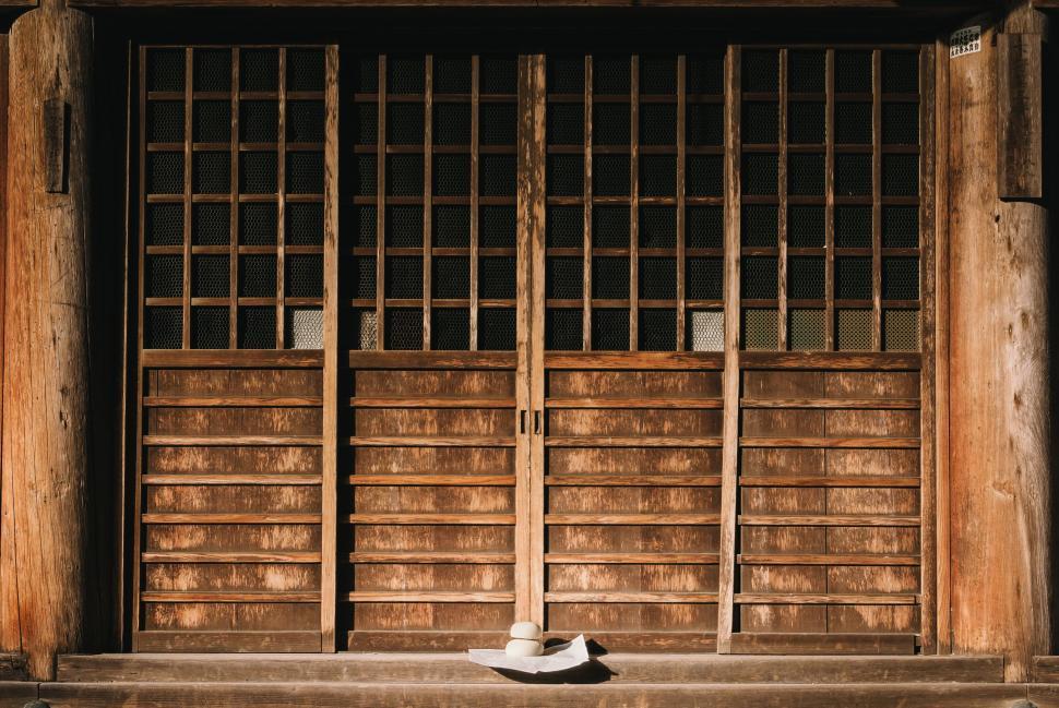 Free Image of Old Wooden Entrance Door 