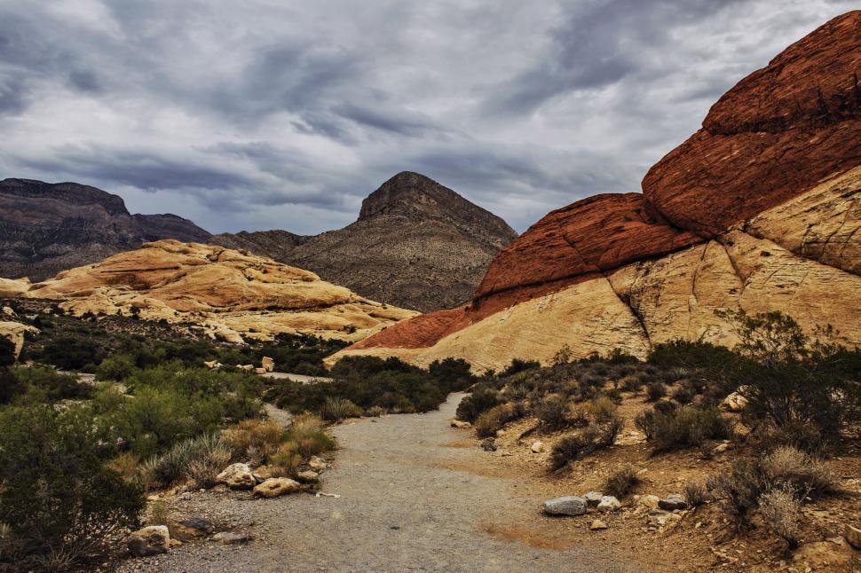 Free Image of Rock Mountains and Sky 