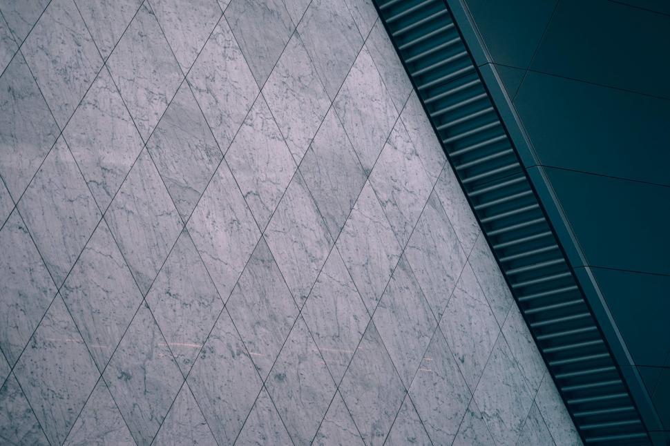 Free Image of Tiles and Steel Facade of building 