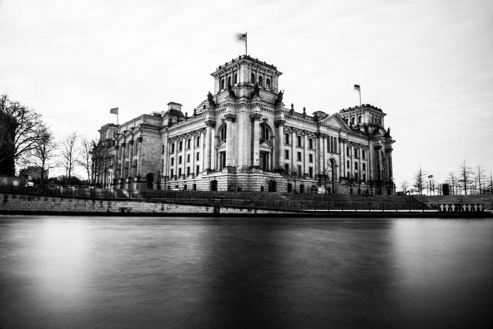 Free Image of Low angle view of river and Building  