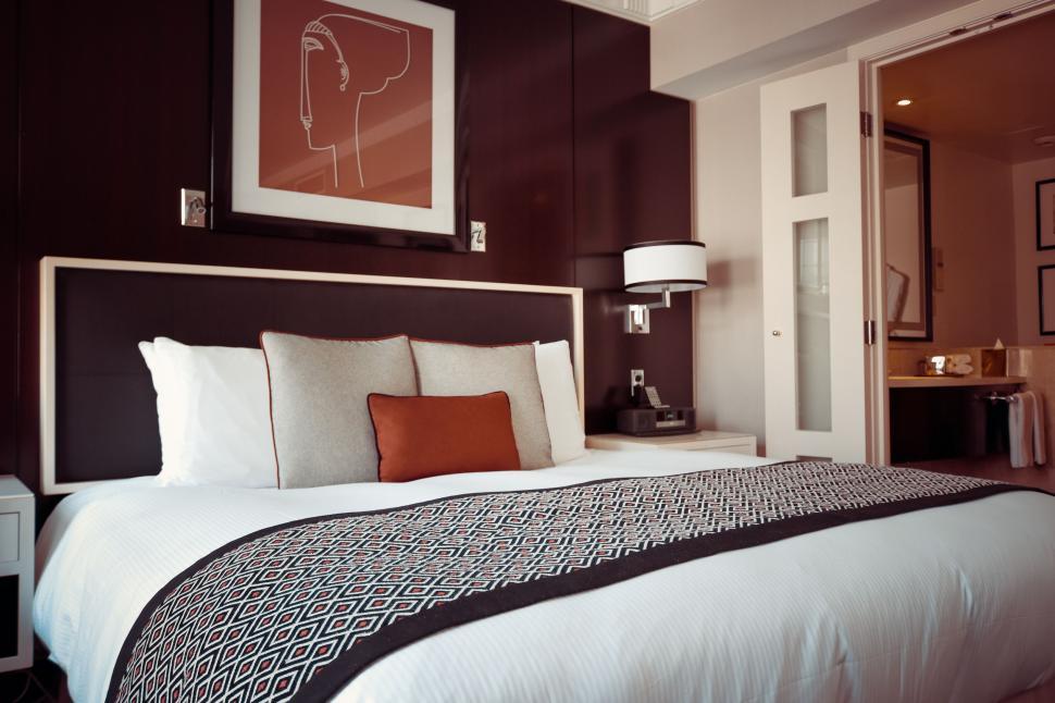 Free Image of Interior of Hotel Bedroom 