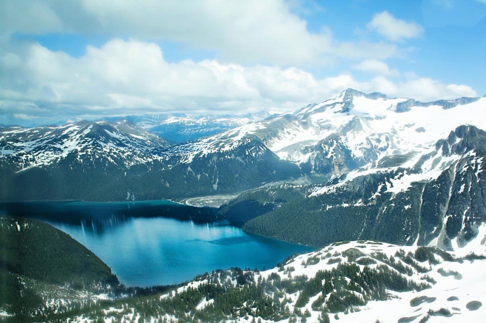 Free Image of Scenic view of Snow-capped Mountains 