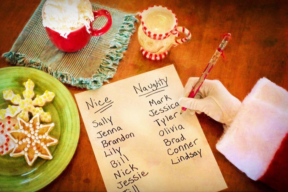 Free Stock Photo of Santa List With Cookies and Coffee | Download Free ...