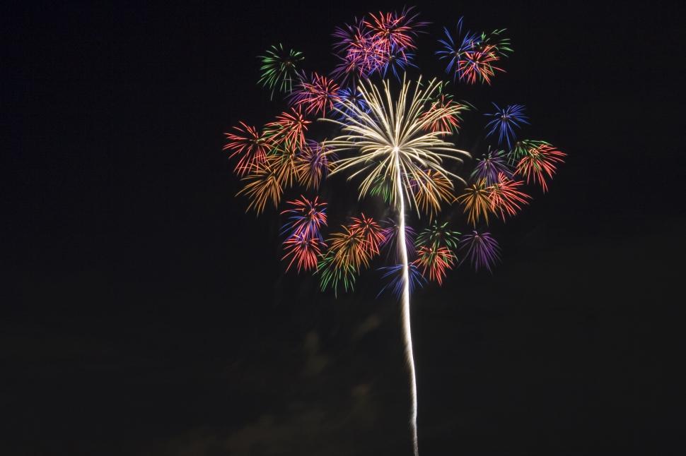 Free Image of Fireworks Display Illuminating Dark Sky 